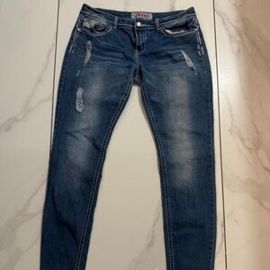 Vintage Y2K Kiss blue denim jeans